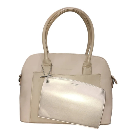 Davis Jones Top Handle Bag Beige - Picture 9 of 9